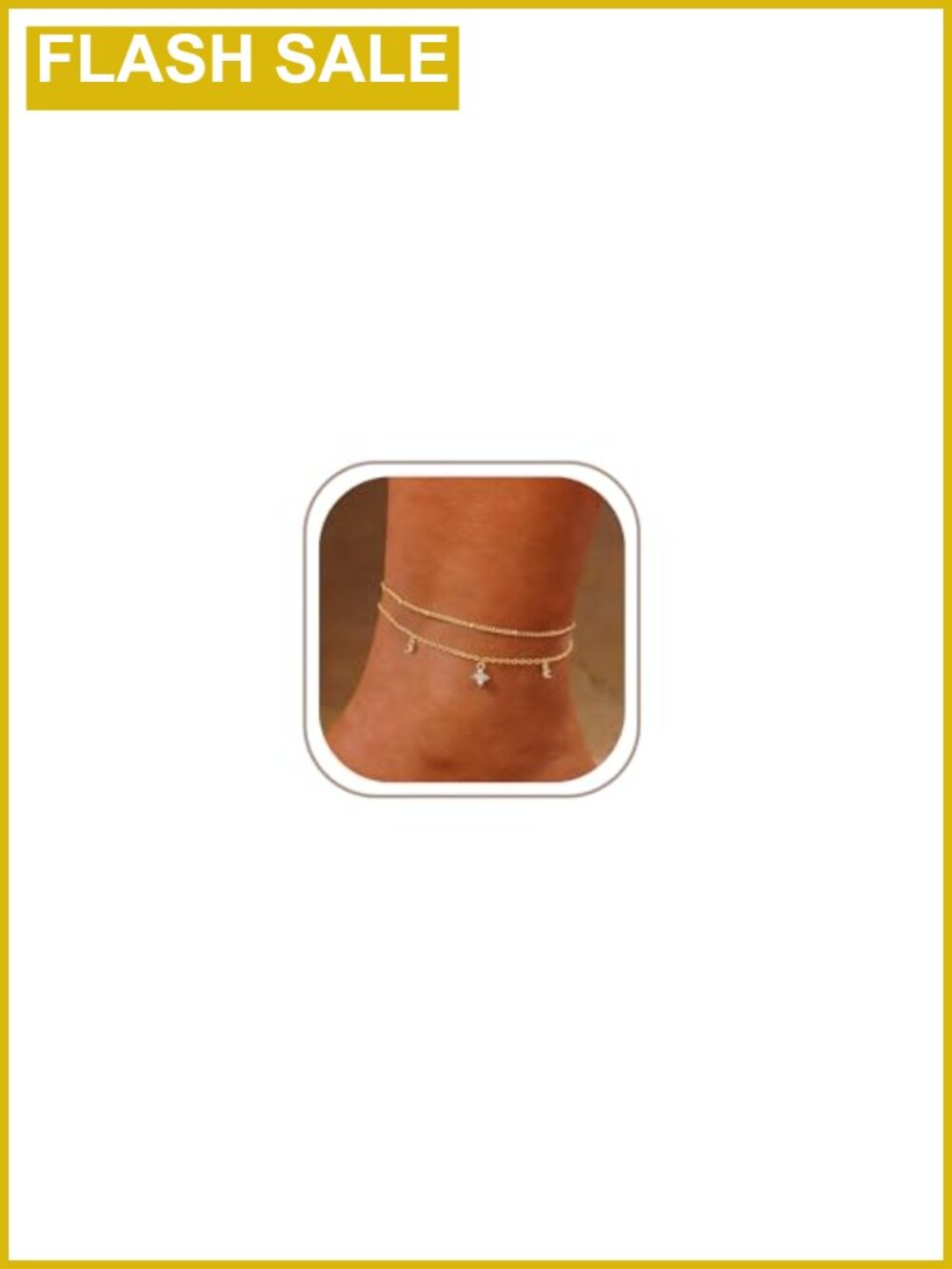 Layered Gold Anklet Set for Women Waterproof 14K Gold Plated Brass Beach Jewelry